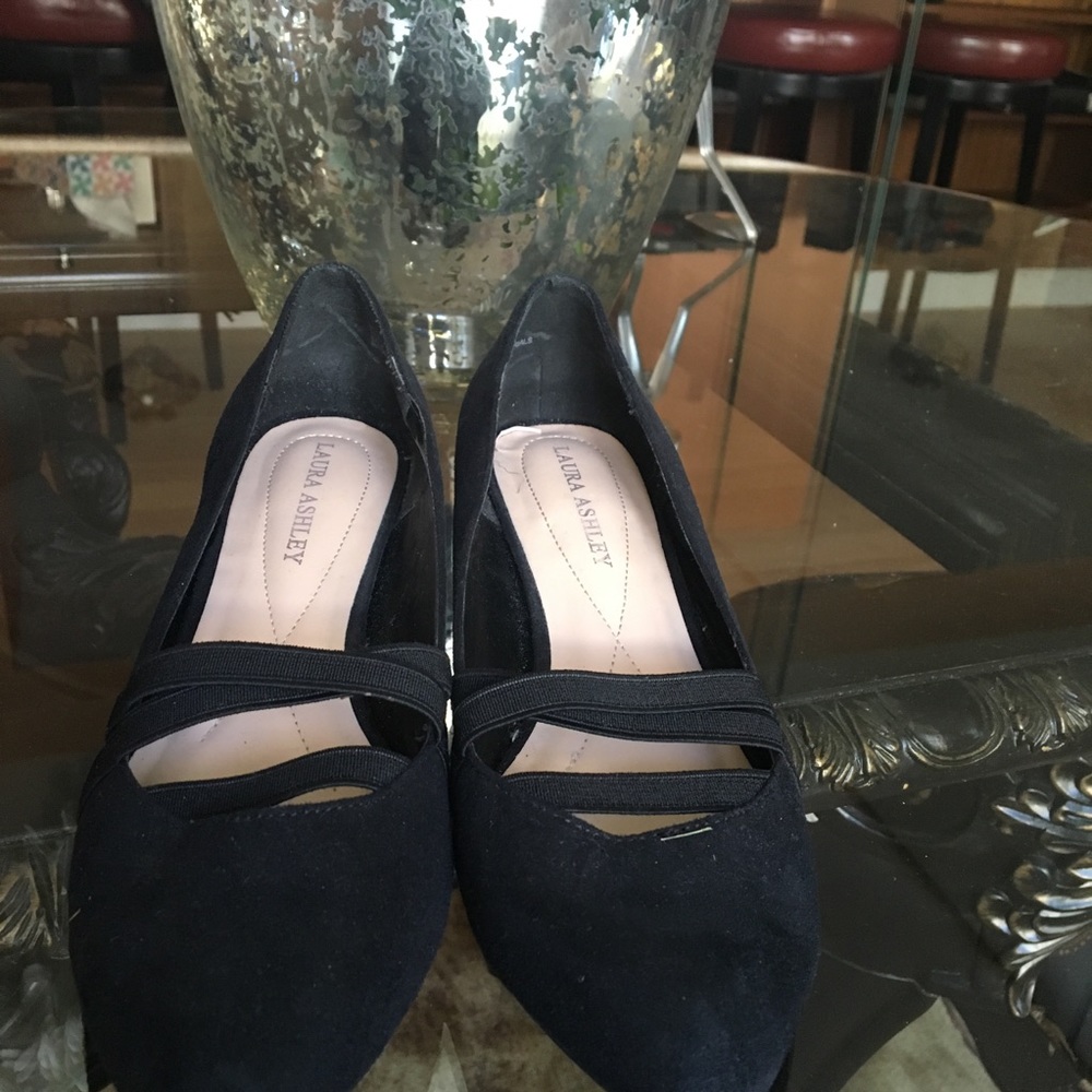 Laura Ashley suede shoe.